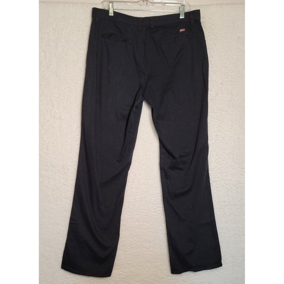 Dickies Pants Women's 12R Black Relaxed Fit Straight Leg Stretch Workwear 0637 - Picture 1 of 9